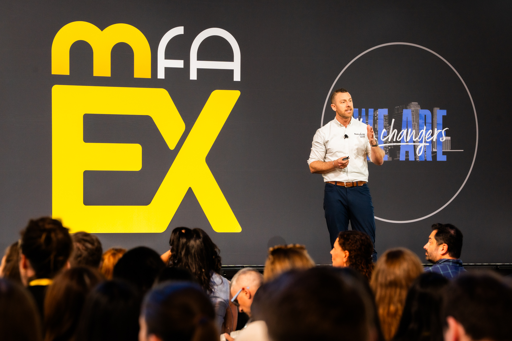 Olly speaking at Media Federation of Australia EX in Sydney